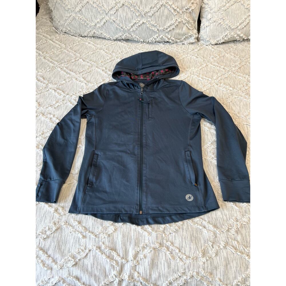 Aerie Fit Athletic Jacket with Thumb Holes Women’s Long Size Large Dark Gray